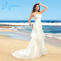 Organza Satin Mermaid Chinese Beach Gorgeous Cheap Wedding Dress